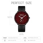 FIZILI Mens Watches Ultra-Thin Minimalist Waterproof-Fashion Wrist Watch for Men Unisex Dress with Leather Band - Image 4