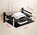 Produktbild Amgend Router-Regal Wifi Set-Top-Box Wireless-Netzwerk-Dvd-Halterung Aufbewahrungsbox Telefon Rack Trennwandhalterung, Schwarze Doppelschicht