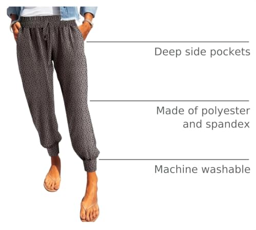 Image of Dokotoo Womens 2026 Soft Casual Drawstring Tie Elastic Waist Loose Jogger Pants with Pockets