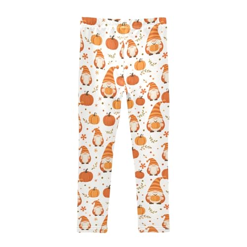 senya Girls Printed Leggings Yoga Pants Gnomes Holding Pumpkin Pattern for Kids in 4t to 10 Years, 4T2