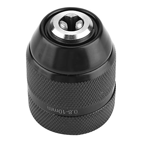 Tiiyee Portabrocas Eléctrico, Portabroca Adaptador Metal Rosca Sin Llave con Adaptadors de Broca 3/8 Herramienta Conversión Taladro Manual Vástago Hexagonal para Taladros Percusión Potencia