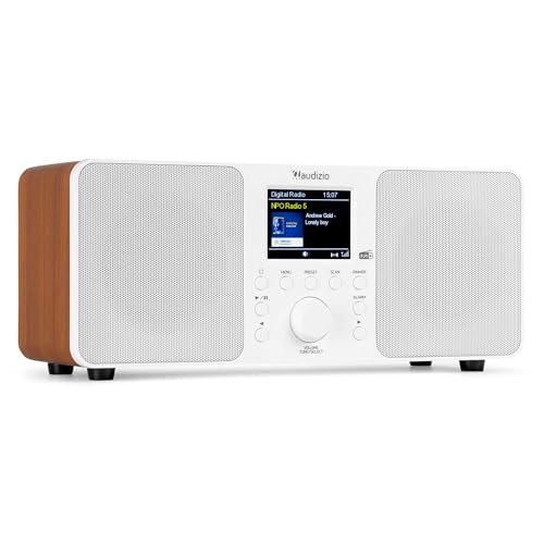 Audizio Genua DAB Radio mit Bluetooth – Stereo DAB Plus Radio mit Fernbedienung, 60 Speicherplätze, Auto Scan, Line-Out, USB, Ideal für Zuhause und Unterwegs, Einfache...