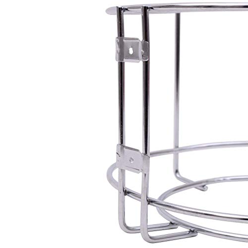 Image of Stainless Steel Open-Top Dustbin Holder Trash Bin Holder Kitchen Storage Wall Mount Modular Kitchen Fixture Hold 10 inch Width Dustbin Stand For Kitchen Cabinet(Pack of 1)(NHSP)