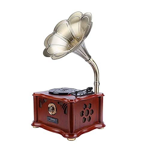 Tourne-disque rétro, tourne-disque rétro phonographe trompette antique en bois massif européen (enregistreurs enregistreurs) - Les Beatles, Paul McCartney, John Lennon, RIngo Starr, George Harrison Tourne-disque rétro, tourne-disque rétro phonographe trompette antique en bois massif européen (enregistreurs enregistreurs) – Image 3