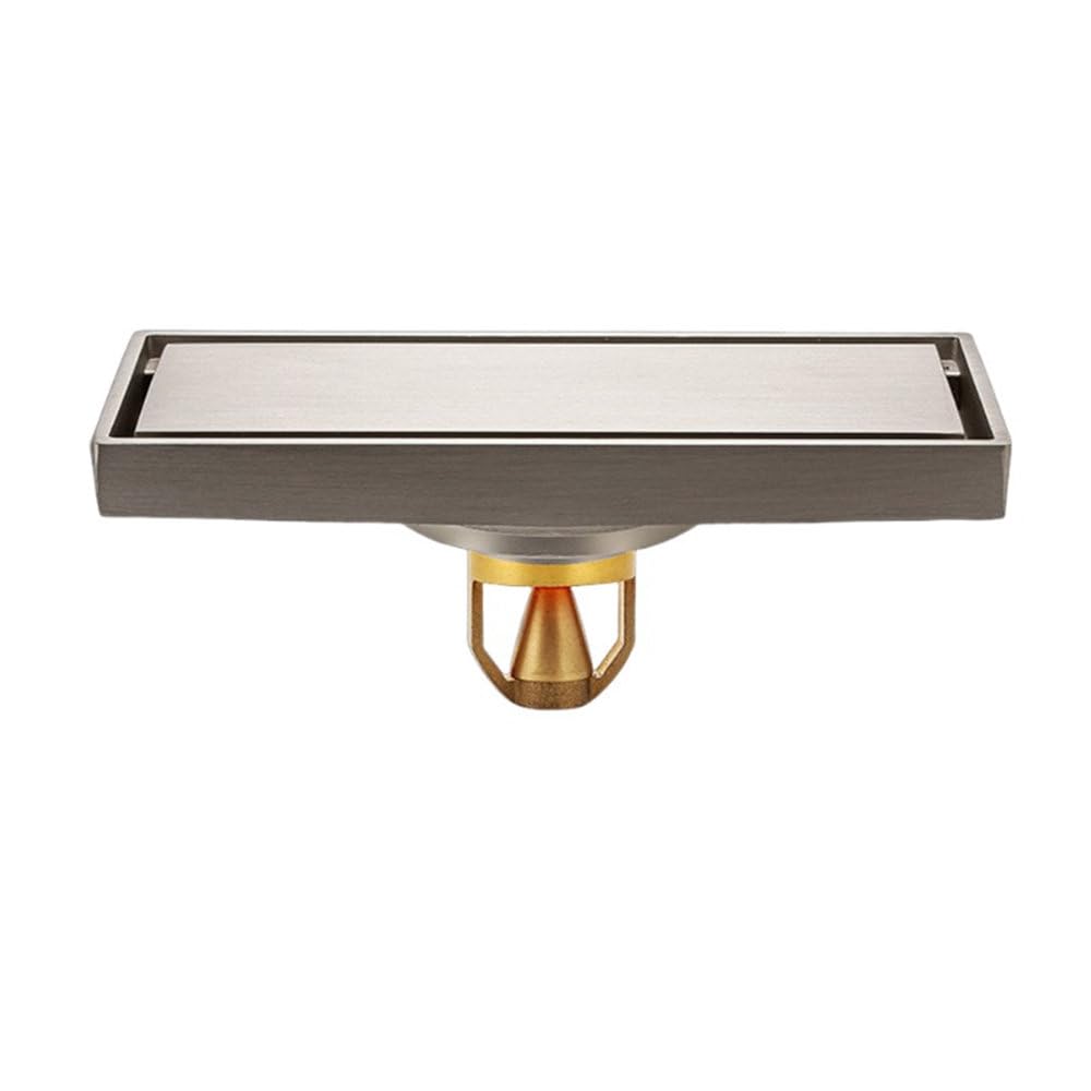 XBTGS Desagüe de suelo de cobre de estilo crema, desodorizante, núcleo de levitación magnética, drenaje de suelo de cobre puro, drenaje invisible adecuado para hotel familiar, níquel cepillado, 8 x 20