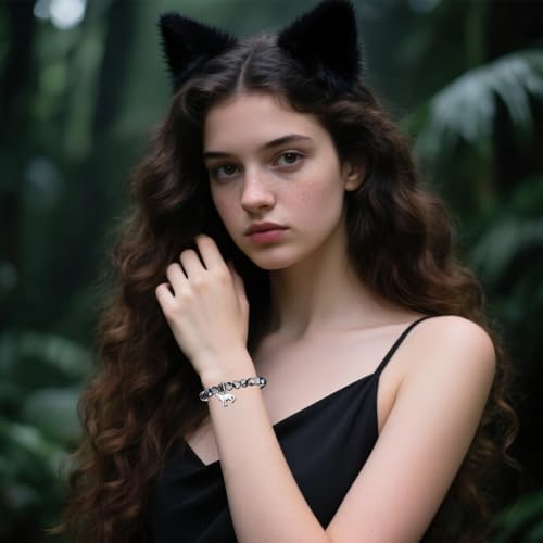 LIUANAN Wolf Gifts for Women Wolfs Amethyst Bracelet Natural Stone Jewelry Spirit Animal Healing Gift 5