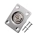 Square Metal 1/4 Output Jack Plate Input Jack Socket for Electric Guitar Bass (Chrome)