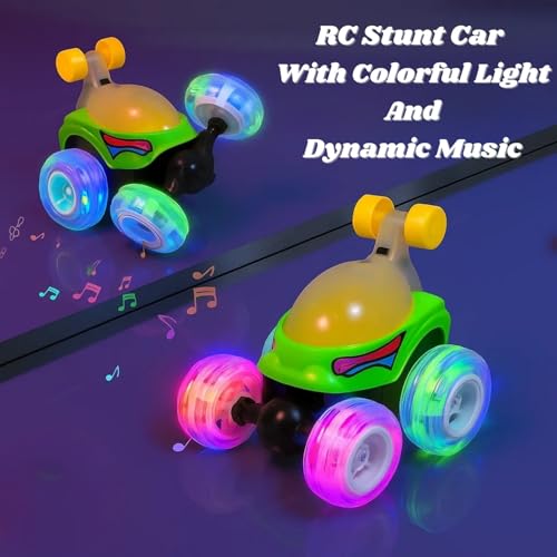 Image of GRAPHENE 5 Channel RC Stunt Transforming Toy Car Rechargeable Remote Control 360 Rotating Rolling Stunt Car for Kids Off Road Vehicle Toy Cars Kids Monster Truck Rock Climbing Car Toy (Multicolor)