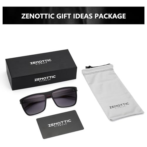 Image of ZENOTTIC Polarized Sunglasses for Men Lightweight TR90 Frame UV400 Protection Square Sun Glasses