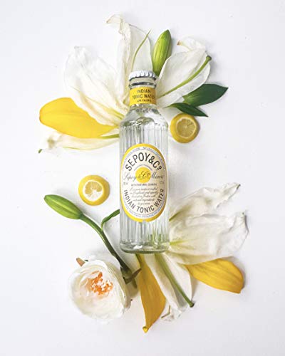 Image of SEPOY & CO. Indian Tonic Water, Classic Gin & Tonic Cocktail Mixer, Low Cal, Less Sugar, 100% Natural Ingredients, Sparkling, Pack of 12 X 200ml