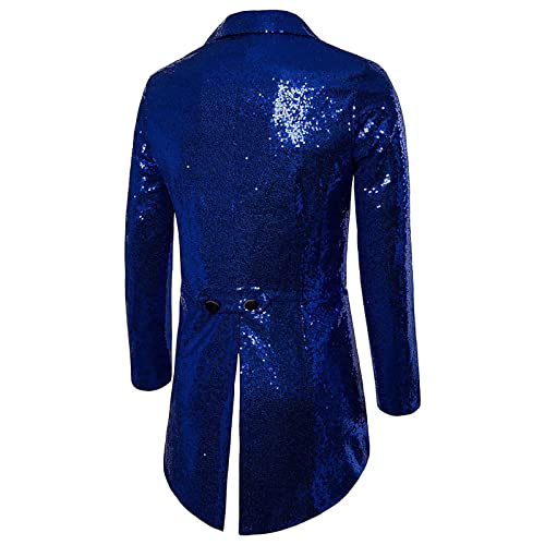 Men's Tuxedo Jacket Shiny Sequin Dinner Prom Blazer Tailcoat Wedding Party Evening Blazer Suit Jacket Sparkly Outfits3