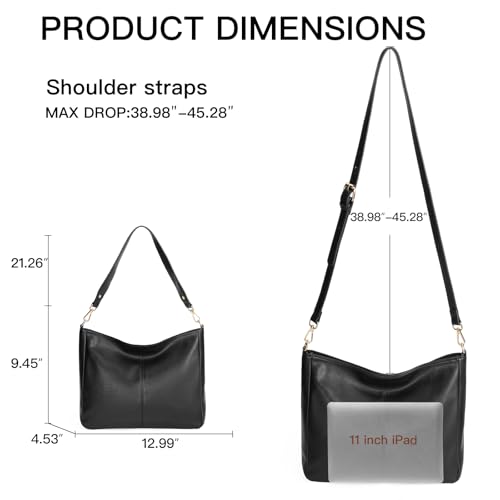 Image of GOIACII Hobo Bags for Women, Soft Leather Shoulder Crossbody Purse, Ladies Large Casual Tote Handbag Multi Pocket