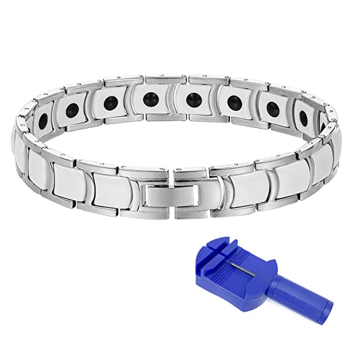 Blichain Stainless Steel Bracelet 12Mm Wide Watch Band Tungsten Link Bracelet Durability And Elegance Bracelets Jewelry For Men #TOP4