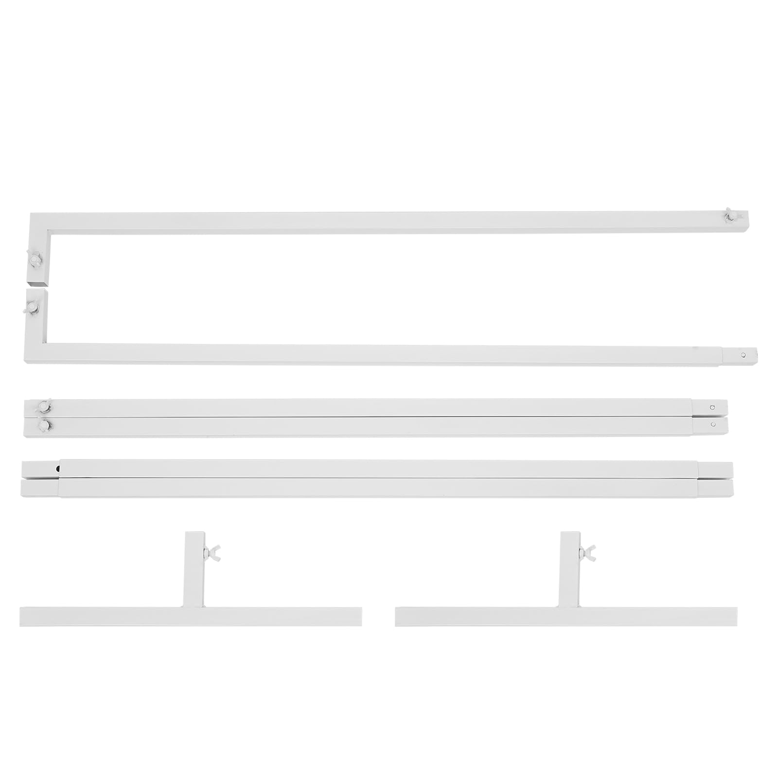 OUKANING Ballonbogen Traubogen Hochzeitsbogen Hintergrund Ständer Quadratisch/Rectangle, Flügelmuttern, Für Hochzeiten, Party, Einfach Installieren, Mehrfachverwendung (Typ A: Weiß 2x2m)