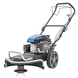 Hyundai 56cm Self-Propelled Wheeled Petrol Trimmer, 173cc 4-Stroke 4.8hp Engine, 4mm Dual Line, 30–75mm Cutting Height, 10" Wheels, 3 Year Warranty