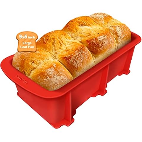 Walfos Silikon-Kastenform - Antihaft-Brotbackform, 22,9 x 12,7 cm, perfekt für Brot, Kuchen, Hackbraten, BPA-frei und spülmaschinenfest Cover