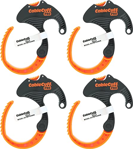Cable Cuff Pro (4 Pack: 4X Medium 2 Inch Diameter) Adjustable, Reusable, Cable Tie Replacements For Extension Cords Or Electronics #TOP1