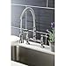 Gourmetier GS1271AL Heritage Two-Handle Deck-Mount Pull-Down Sprayer Kitchen Faucet, Polished Chrome