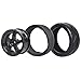 Hobbypark 1/10 On Road Tires & Wheels Rims 12mm Hex Hub for Redcat HPI Tamiya HSP Exceed RC Touring Car Tyre(4-Pack)