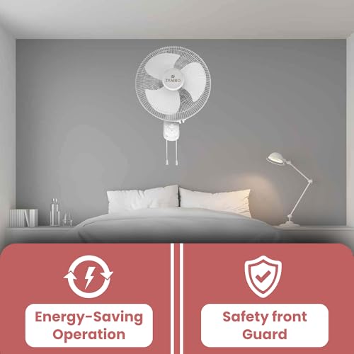 Image of Zanibo Table Fan 400 MM | Table fans for Home & Office | Aerodynamically Balanced Blades| Aluminum Motor | 2100 RPM High Air Delivery | 3-Speed Control |1-Yr Warranty (ZWF 1600)