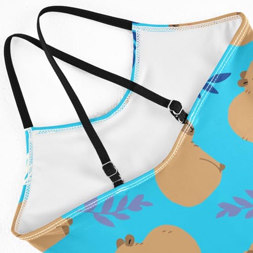 Image of Paris Eiffel Tower Theme Girls Swimsuit One Piece Bathing Suit Beach Swimwear with Adjustable Straps