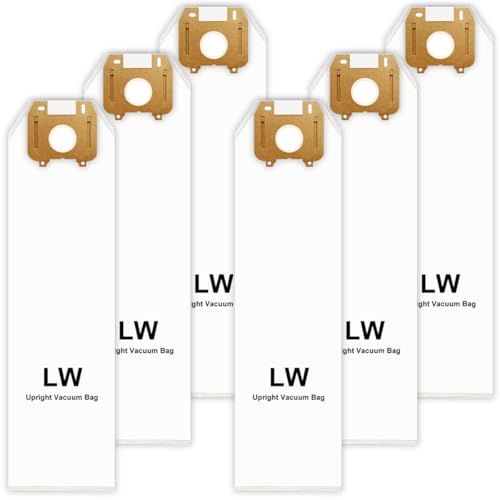 Type LW HEPA Vacuum Bags for Oreck Magnesium Upright, Part # LWPK6OH, LWPK25OH, LWPK3OH, LW100, LW100LR, LW1500, LW1500RS, 83055-01, 6 Pack Odor Fighting Vacuum Cleaner Bags, White by Ycuvin - Used condition - US$12.28