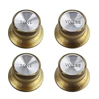 *Push fit Top Hat Volume & Tone Knobs for Gibson for Epiphone for Les Paul SG ST Etc. *Excellent replacement for damaged parts of for a change of colour or style on a custom guitar. Material: Acrylic, Aluminum