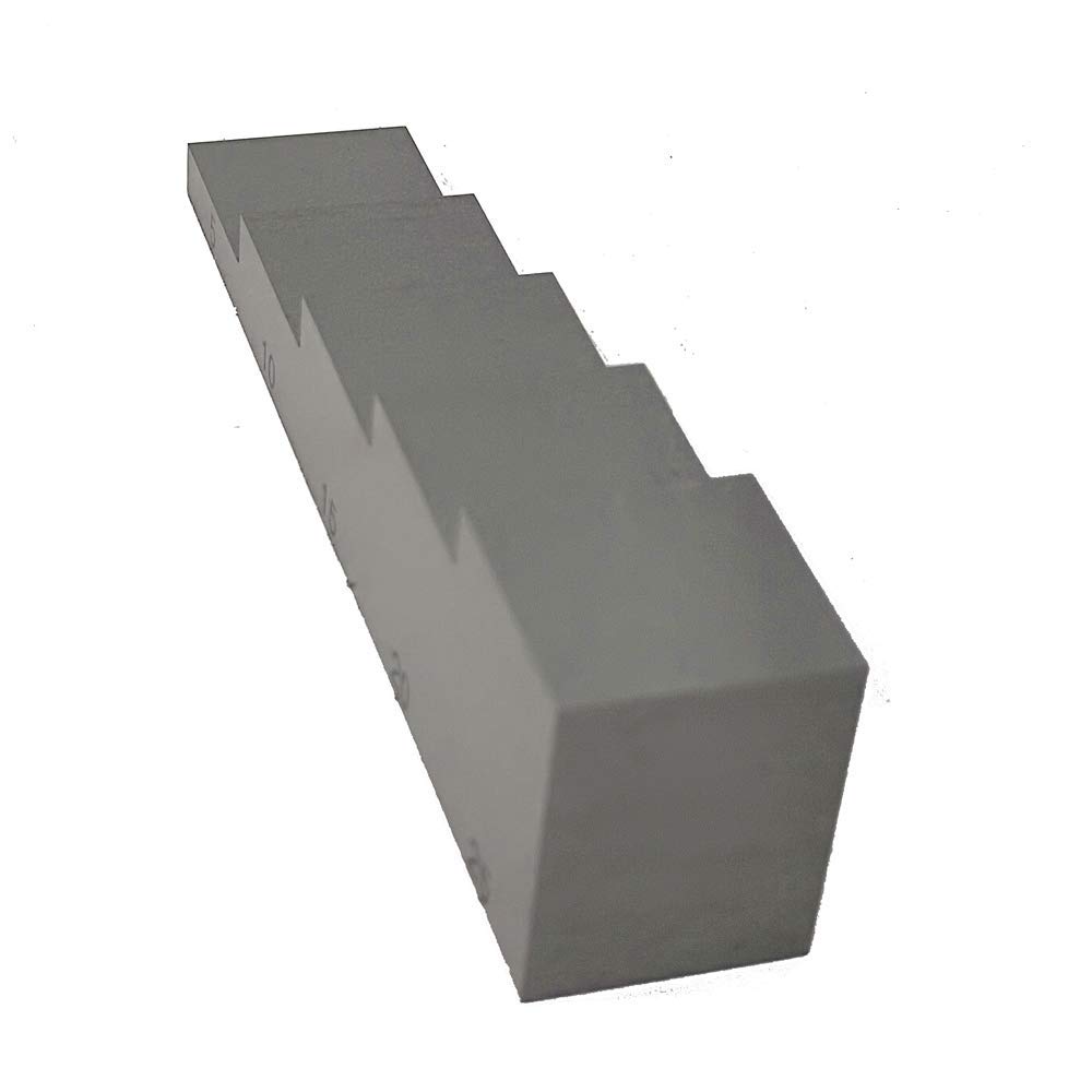 YFYIQI Ultrasonic Calibration Block 5 Step 5mm 10mm 15mm 20mm 25mm Used for Ultrasonic Thickness Gauge 1018 Steel Calibration Test Block