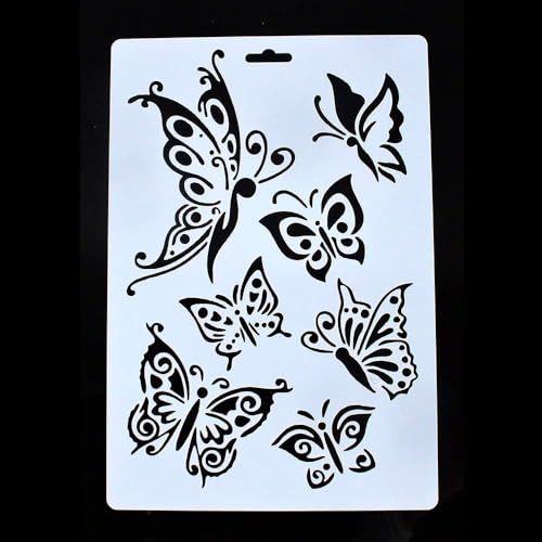 Image of SLGIFT DIY Decorative Stencil Template for Painting On Walls Furniture Crafts (Butterfly)