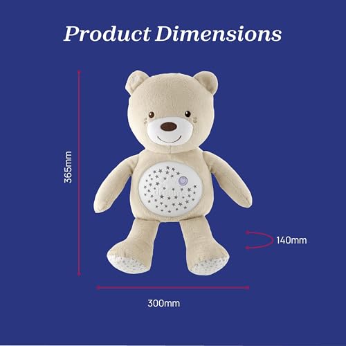 Chicco First Dreams Baby Bear Ours en Peluche Musical Veilleuse Lumineuse pour Bébés avec Effets Lumineux et Mélodies Relaxantes Jouets Bébé 0+ Mois - vue 7
