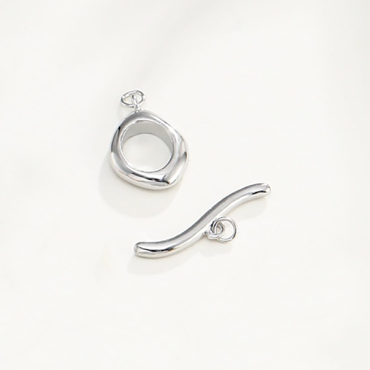 1 Set 925 Sterling Silver Toggle Clasps for Jewelry Making OT Clasp Bracelet Clasps and Closures T-Bar Closure Adjustable Connector for Jewelry Making - Image 4