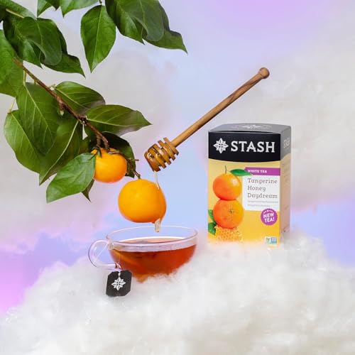 Image of Stash Tea Tangerine Honey Daydream White Tea - Caffeinated, Non-GMO Project Verified Premium Tea with No Artificial Ingredients, 18 Count (Pack of 6) - 108 Bags Total