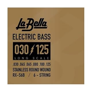 La Bella RX-S6B Long Scale Stainless Round Wound 6-String Electric Bass 30-125 - Les Beatles, Paul McCartney, John Lennon, RIngo Starr, George Harrison