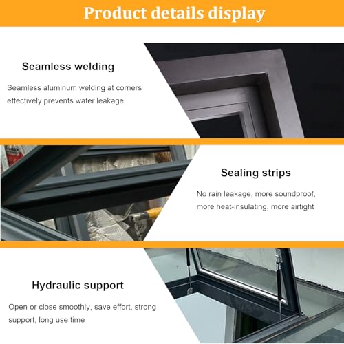 Ventana de techo de aluminio con ventilación funcional para proyectos de iluminación 6