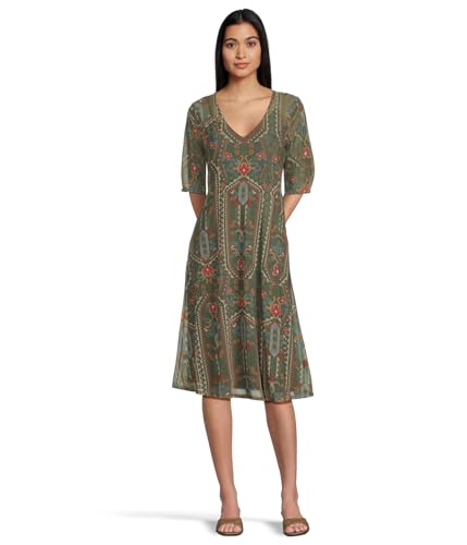 Johnny was Women's Sayler Mesh Midi Dress Skylar Bloom, Skylar Bloom,  X-Small at Amazon Women's Clothing store