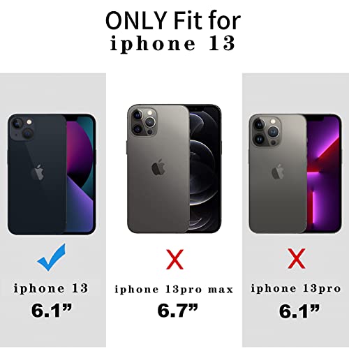 Aizjulo Iphone 13 Cases, Premium Alcantara Fabric Phone Case Iphone 13 Cases Slim Protective Phone Case Anti-Slip Anti-Scratch 2 Cases (Black+Blue) #TOP1