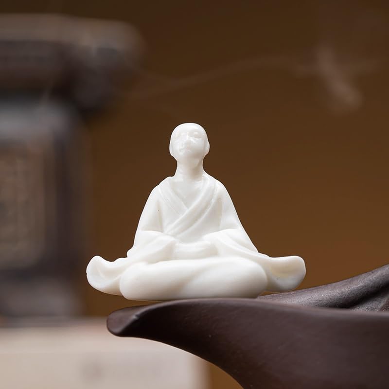 Encensoir cascade cadeau bien-être céramique style chinois en sable violet