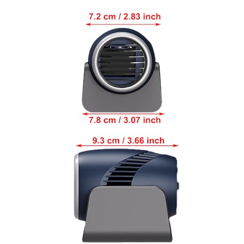 Baceyong Auto Enteisungsheizung 12V 120W 10A Auto Windschutzscheibenenteiser, Tragbarer Autoheizlüfter - Pink