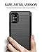 MAIKEZI Soft TPU Slim Fashion Anti-Fingerprint Non-Slip Protective Phone Case Cover for Samsung Galaxy A51 4G (Black Brushed TPU)