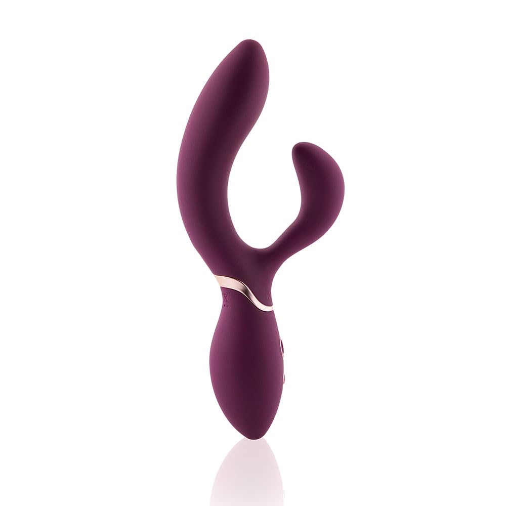 Kokoö Vibratore Rabbit Stimolazione Doppia Anne – 3 Velocità & 7 Modalità, Silicone Medico, Motore Potente e Silenzioso, Impermeabile IPX7, Ricaricabile USB (Fuscia)