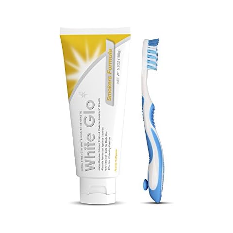 White Glo Smokers Formula Whitening Toothpaste with Bonus X Action Toothbrush, 5.2 Ounce Cover