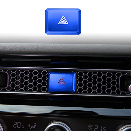 CKE for 11th Gen Civic Dashboard Air Vent Hazard Warning Light Button Cover Trim for Honda Civic 2022 Accessories - Blue
