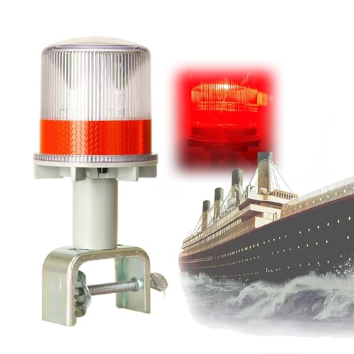 Luce Di Navigazione LED Solare Per Barche – IP65, Visibilità 1km, Con Staffa In Acciaio Inox