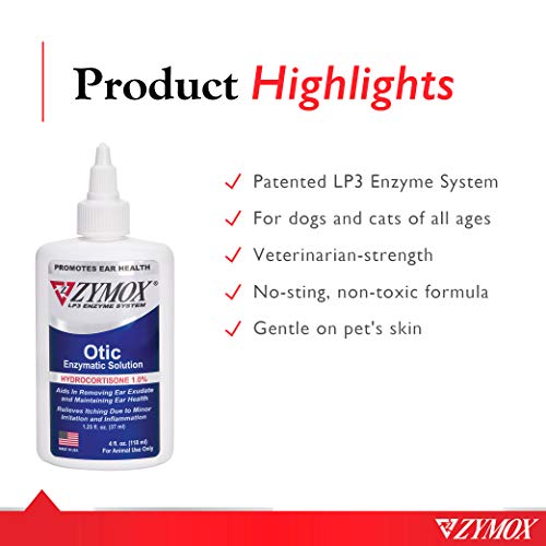 Zymox Otic Enzymatic Solution For Dogs And Cats To Soothe Ear 