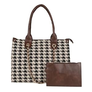MINI WESST Women’s Printed Synthetic Leather Tote Bag for Office, College and Party (Black)