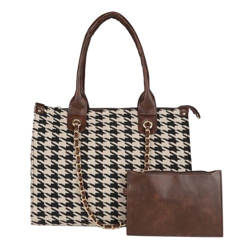 MINI-WESST-Womens-Printed-Synthetic-Leather-Tote-Bag-for-Office-College-and-Party-Black