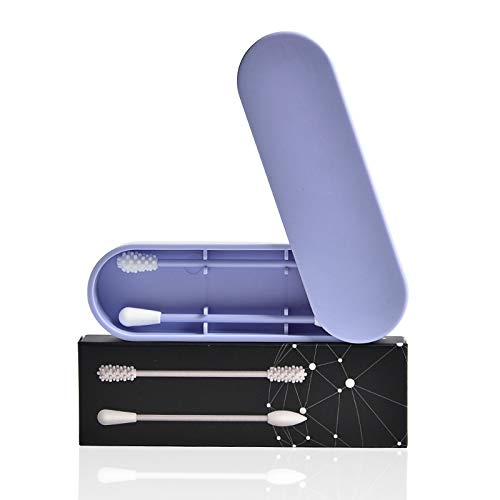 Silicone Cotton Swab Reusable Medical Silicone Rough Friction Q-Tip for Ears Cleaning, smooth Q-Tip for Cosmetic makeup 2 in 1 mixed package