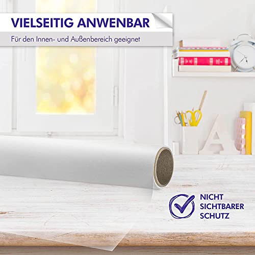 Wandschutzfolie 5m Rolle - gegen Verschmutzung - Tierkot - Spritzer - Spritzschutz - Schutz für Wände, Möbel, Haus, Büro, Schule, Kindergarten 31,5 cm
