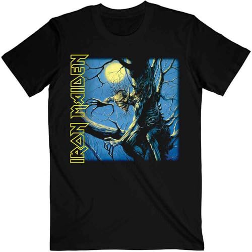 Rock Off officially licensed products Iron Maiden Unisex T-Shirt: Fear of The Dark Album Track Listing (Noir) (Back Size S