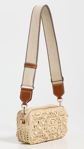 Tory Burch Women's Miller T Monogram Raffia Mini Crossbody Bag3